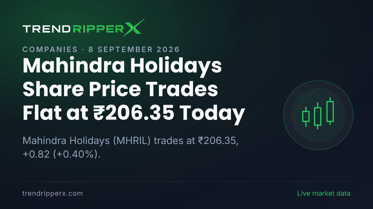 Mahindra Holidays Share Price Trades Flat at ₹206.35 Today — Volumes, 52-Week Range and What to Watch Next