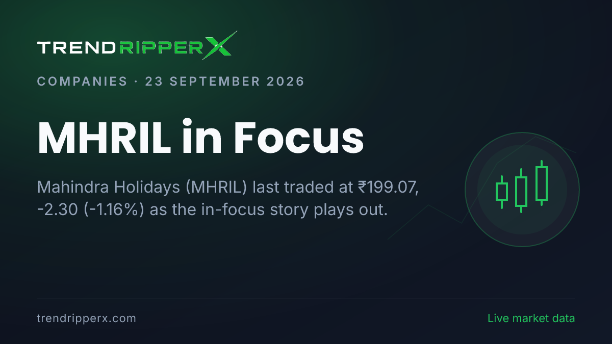 MHRIL in Focus: Mahindra Holidays Share Price Opened Gap-Up at ₹201.37 on Rising Newsflow