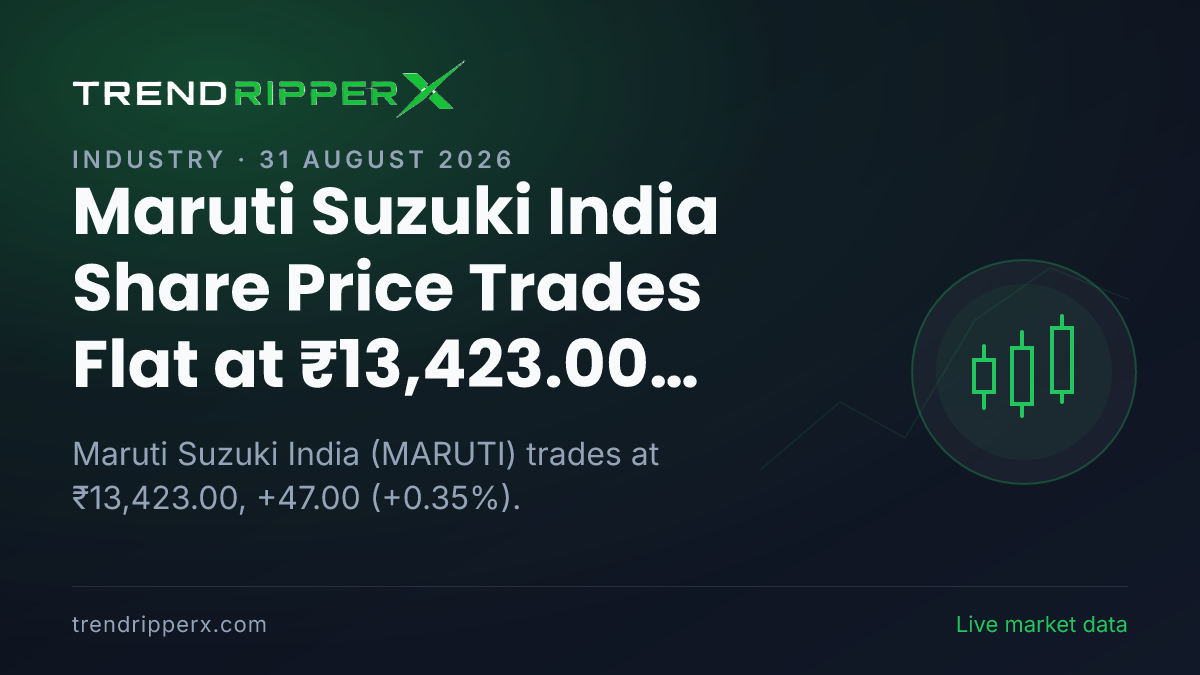 Maruti Suzuki India Share Price Trades Flat at ₹13,423.00 Today — Volumes, 52-Week Range and What to Watch Next