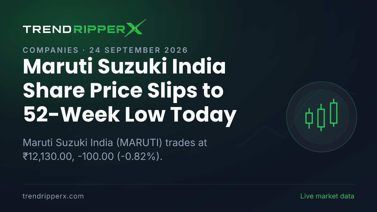 Maruti Suzuki India Share Price Slips to 52-Week Low Today — Volumes, 52-Week Range and What to Watch Next
