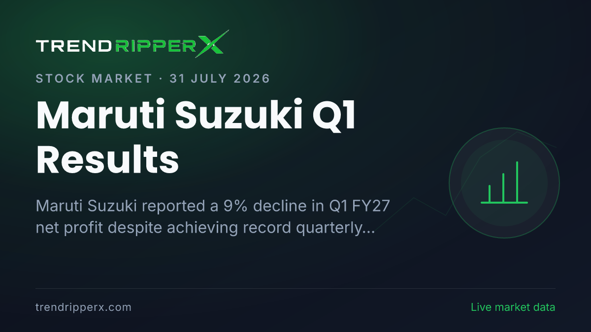 Maruti Suzuki Q1 Results: Profit Falls 9% YoY Despite Record Sales; Revenue Rises 36%