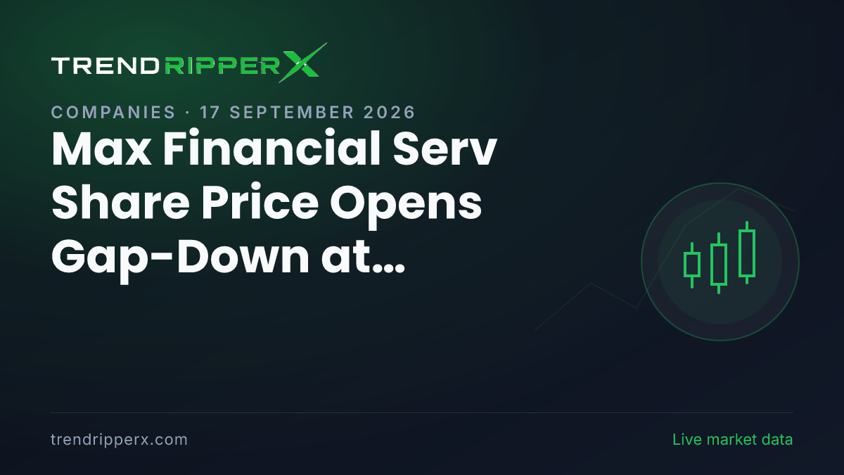 MFSL in Focus: Max Financial Serv Share Price Opens Gap-Down at ₹1,468.30 on Rising Newsflow