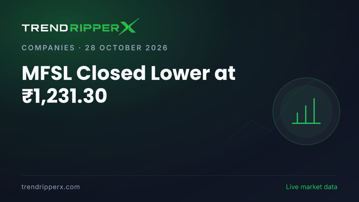 MFSL Closed Lower at ₹1,231.30: Inside the Quarterly Results Story Moving Max Financial Serv Shares