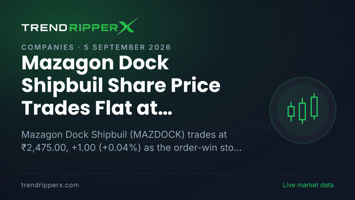 Mazagon Dock Shipbuil Share Price Trades Flat at ₹2,475.00 on Order Win News — What It Means for Investors