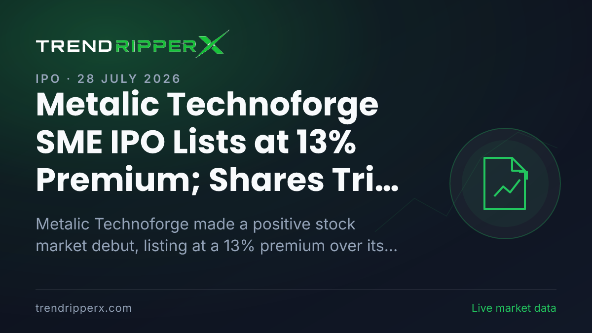 Metalic Technoforge SME IPO Lists at 13% Premium; Shares Trim Early Gains
