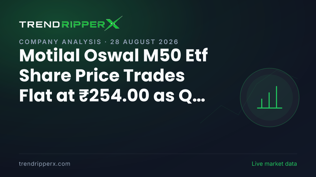 Motilal Oswal M50 Etf Share Price Trades Flat at ₹254.00 as Q Results News Hits the Wires
