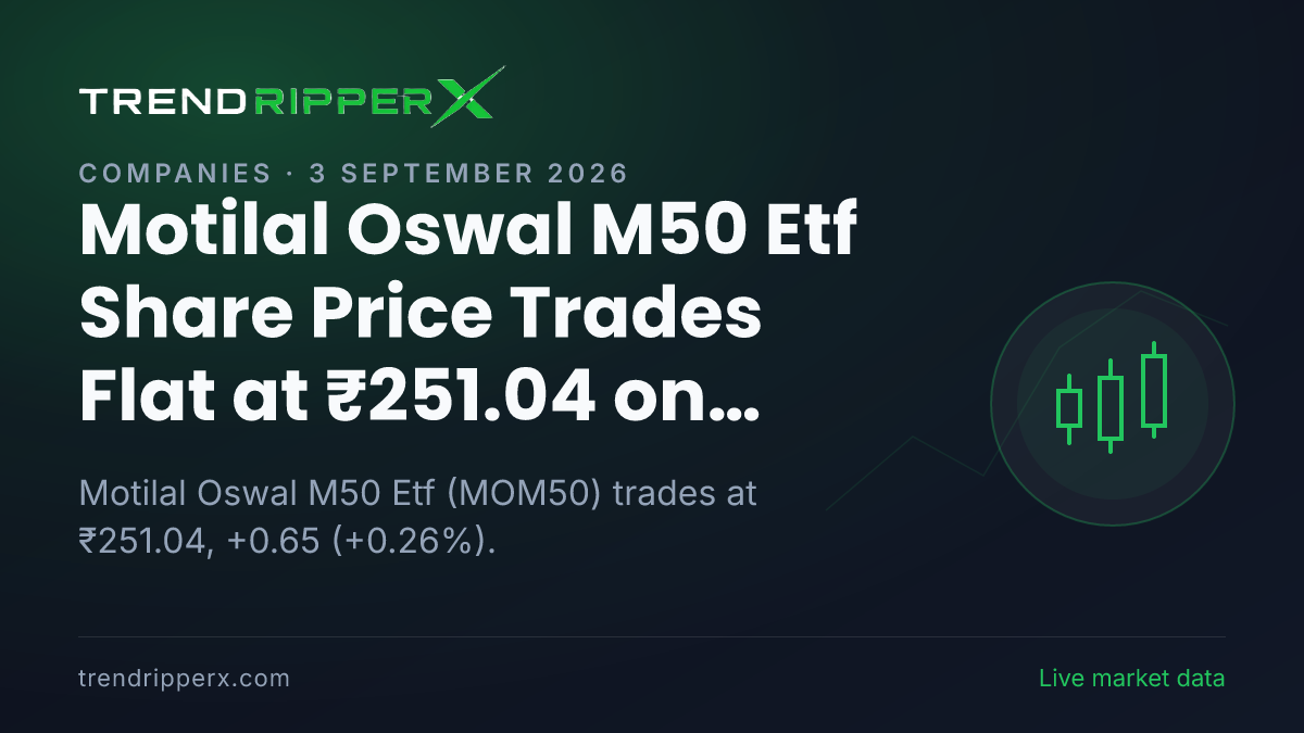 Motilal Oswal M50 Etf Share Price Trades Flat at ₹251.04 on Brokerage Call News — What It Means for Investors