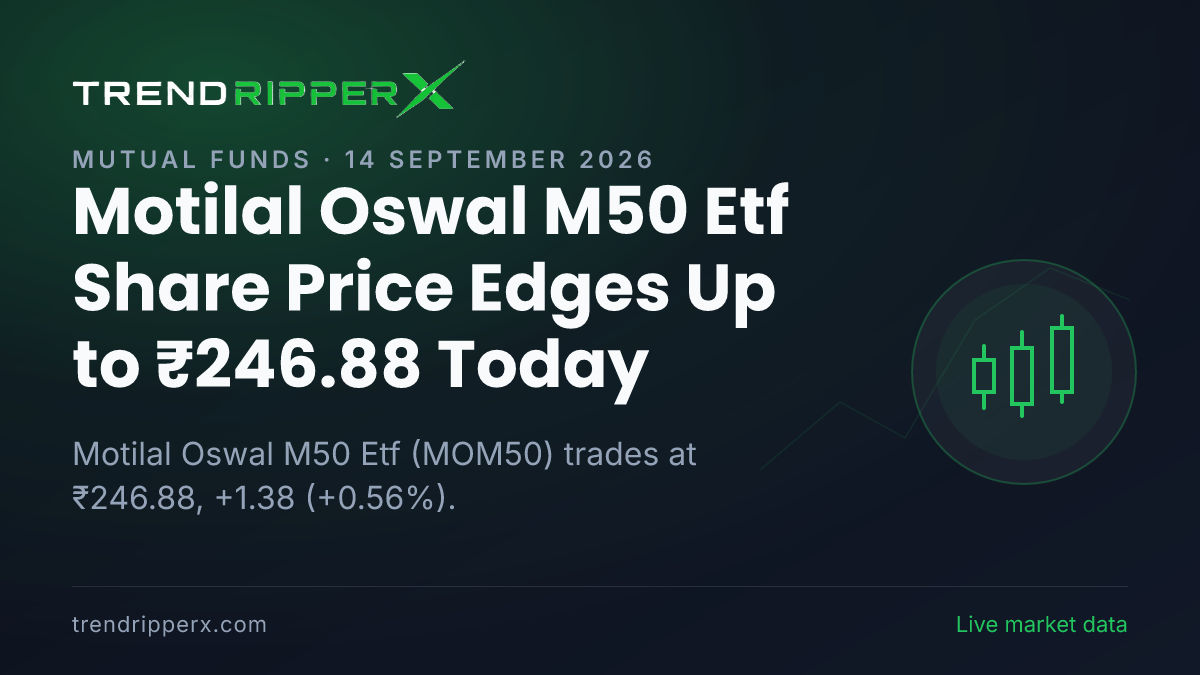 Motilal Oswal M50 Etf Share Price Edges Up to ₹246.88 Today — Volumes, 52-Week Range and What to Watch Next