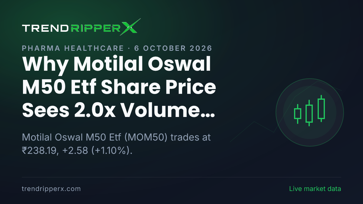 Why Motilal Oswal M50 Etf Share Price Sees 2.0x Volume Spike Today: the Brokerage Call Trigger, Explained