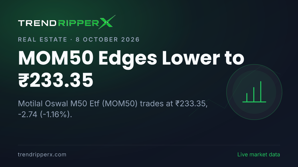 MOM50 Edges Lower to ₹233.35: Inside the Q Results Story Moving Motilal Oswal M50 Etf Shares