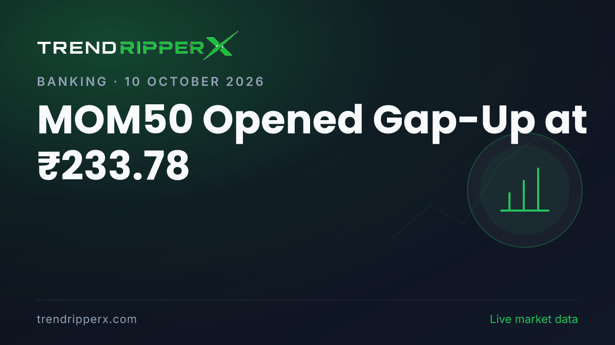 MOM50 Opened Gap-Up at ₹233.78: Inside the Q Results Story Moving Motilal Oswal M50 Etf Shares