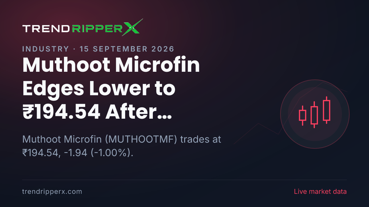 Muthoot Microfin Edges Lower to ₹194.54 After Fundraise Update — Levels, Volumes and the Follow-Up to Track