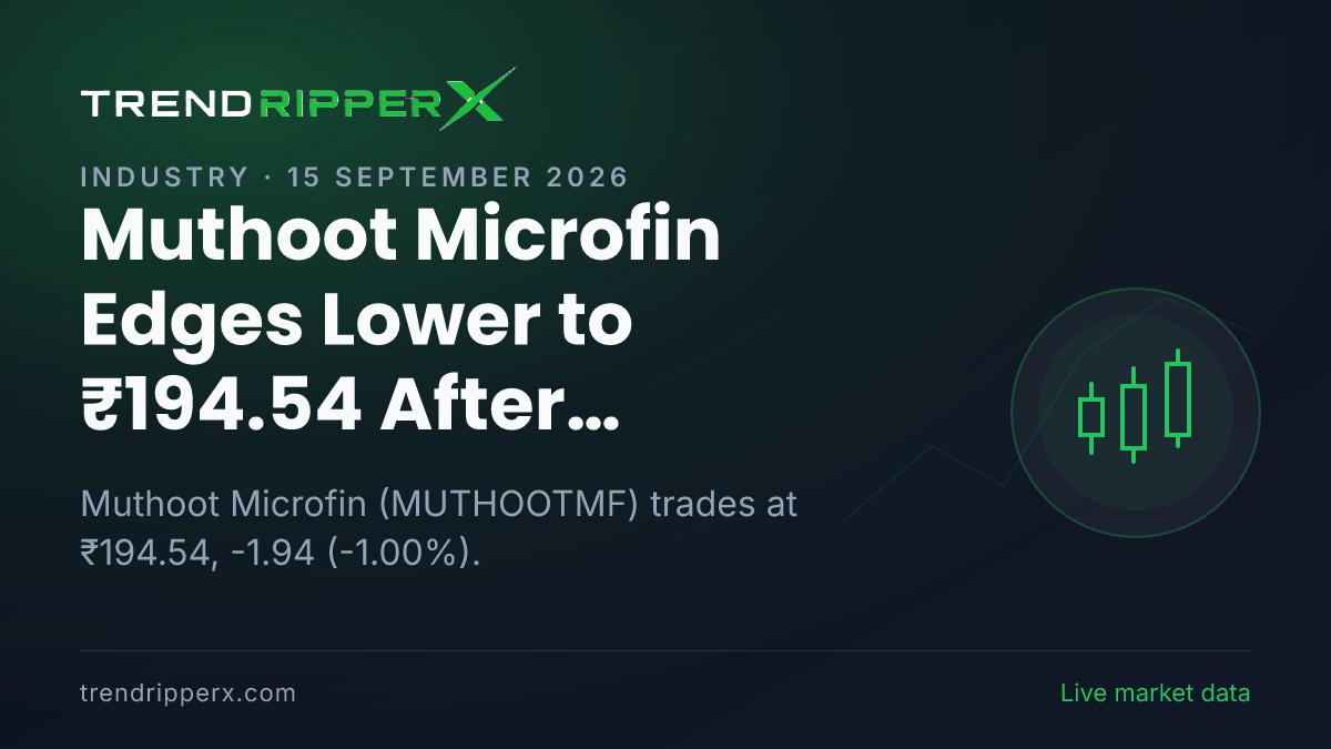 Muthoot Microfin Edges Lower to ₹194.54 After Fundraise Update — Levels, Volumes and the Follow-Up to Track