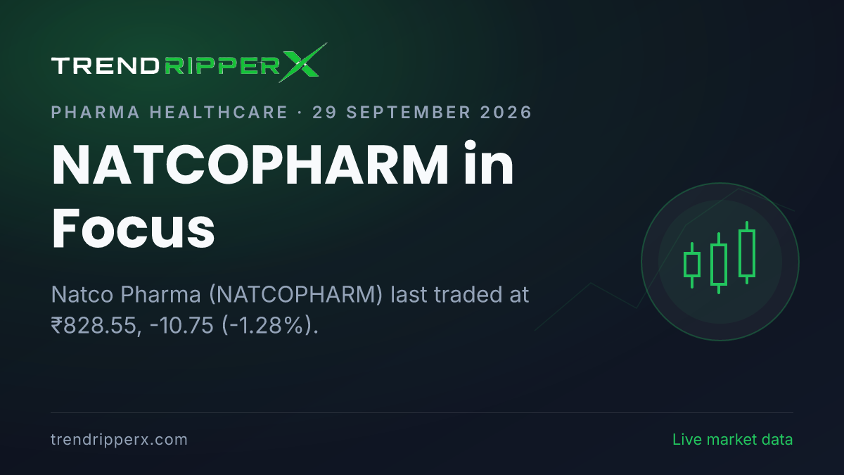 NATCOPHARM in Focus: Natco Pharma Share Price Ended Lower to ₹828.55 on Rising Newsflow