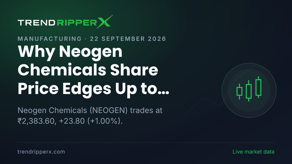 Why Neogen Chemicals Share Price Edges Up to ₹2,383.60 Today: the Fundraise Trigger, Explained