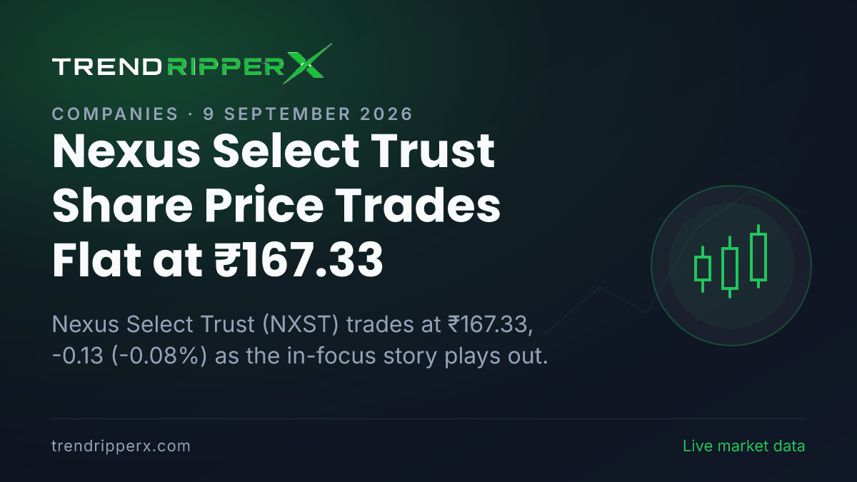 Nexus Select Trust Share Price Trades Flat at ₹167.33: What Is Driving NXST Today, and the Levels That Matter