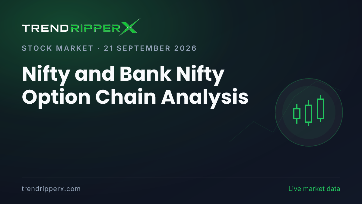 Nifty and Bank Nifty Option Chain Analysis (21 September 2026): PCR 1.47, Max Pain 23,400