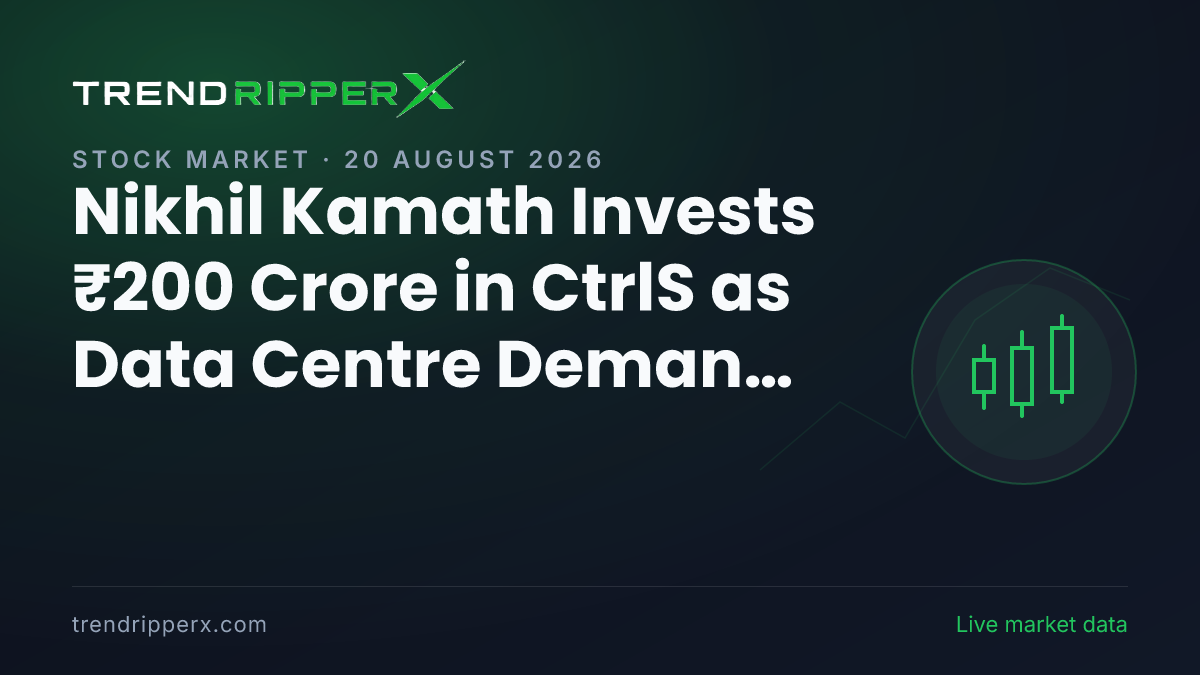 Nikhil Kamath Invests ₹200 Crore in CtrlS as Data Centre Demand Accelerates
