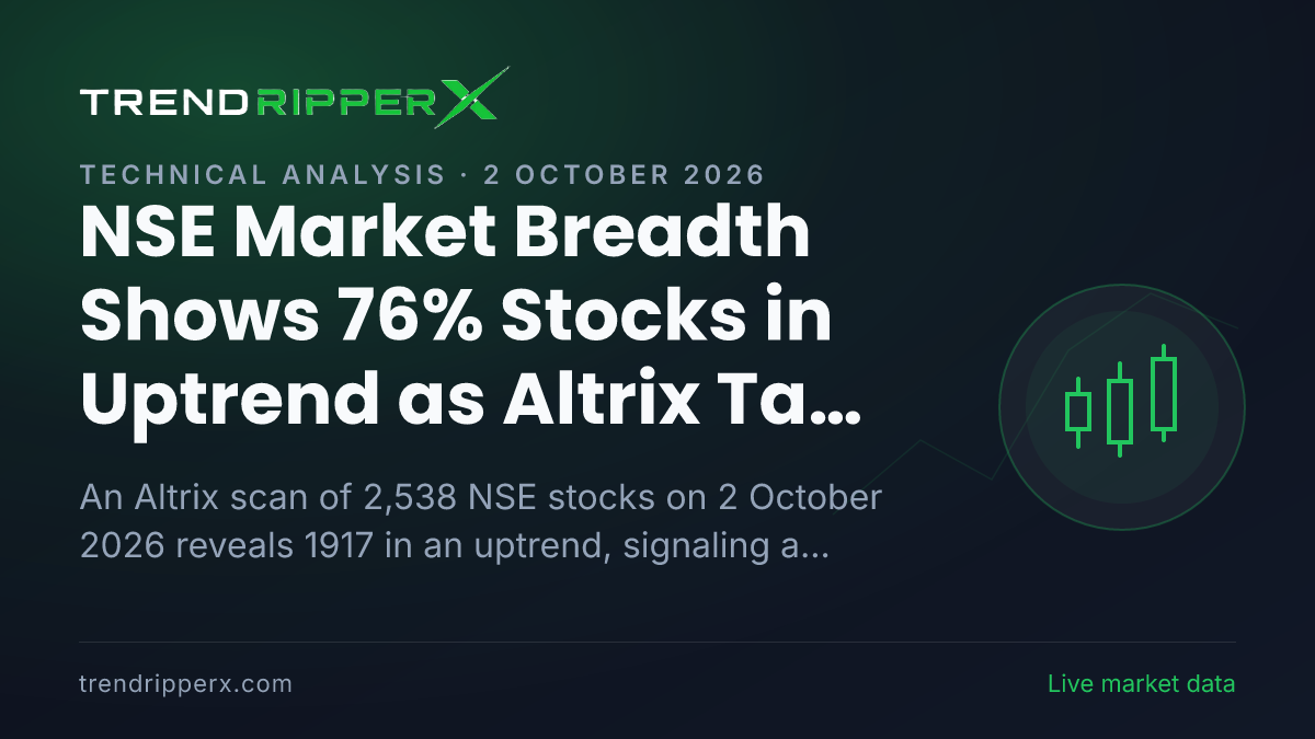 NSE Market Breadth Shows 76% Stocks in Uptrend as Altrix Tape Reads Risk-On