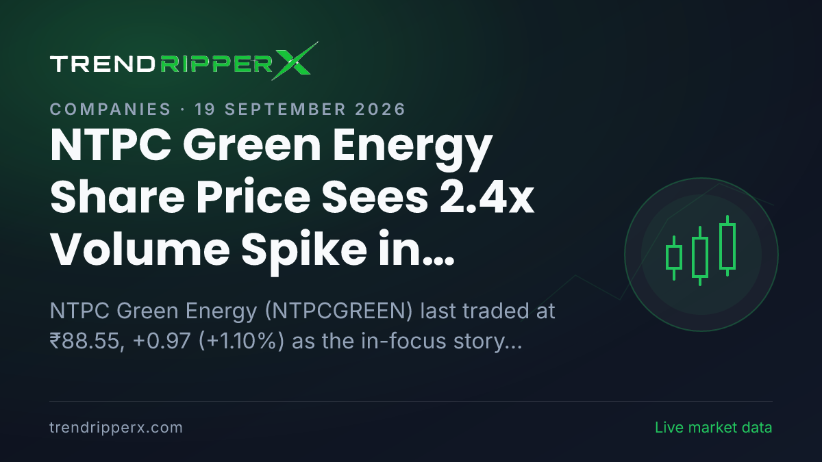 NTPC Green Energy Share Price Sees 2.4x Volume Spike in Friday's Session — Volumes, 52-Week Range and What to Watch Next