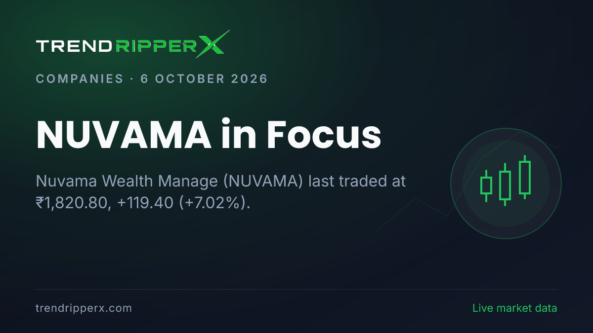 NUVAMA in Focus: Nuvama Wealth Manage Share Price Zoomed 7.02% on Rising Newsflow
