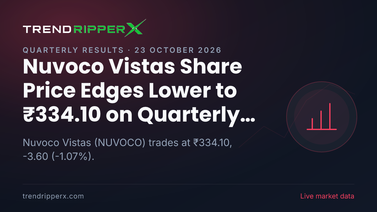 Nuvoco Vistas Share Price Edges Lower to ₹334.10 on Quarterly Results News — What It Means for Investors