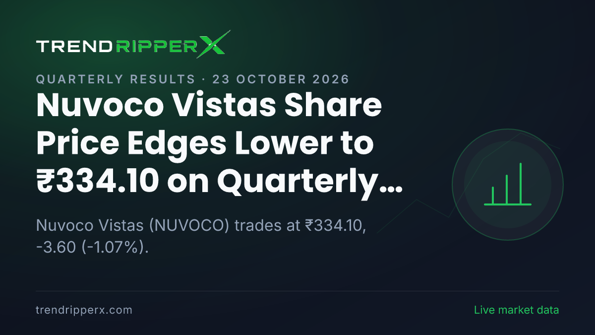 Nuvoco Vistas Share Price Edges Lower to ₹334.10 on Quarterly Results News — What It Means for Investors