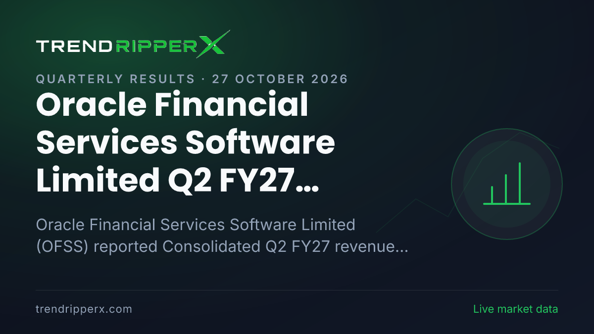 Oracle Financial Services Software Limited Q2 FY27 Results: Net Profit ₹702 cr, Revenue from operations ₹1,907 cr