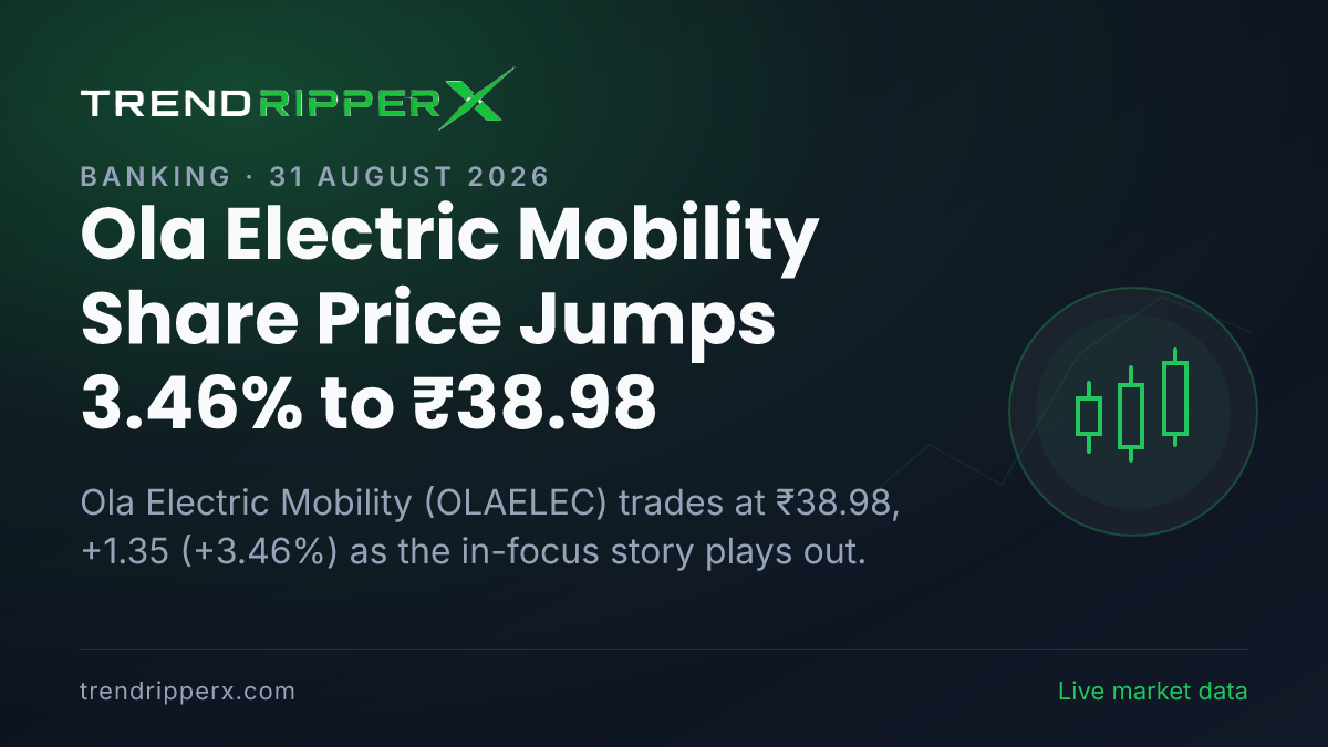 Ola Electric Mobility Share Price Jumps 3.46% to ₹38.98: What Is Driving OLAELEC Today, and the Levels That Matter