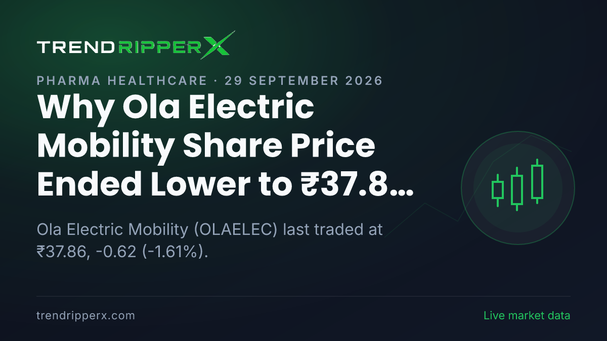 Why Ola Electric Mobility Share Price Ended Lower to ₹37.86 In Monday's Session: the Fundraise Trigger, Explained