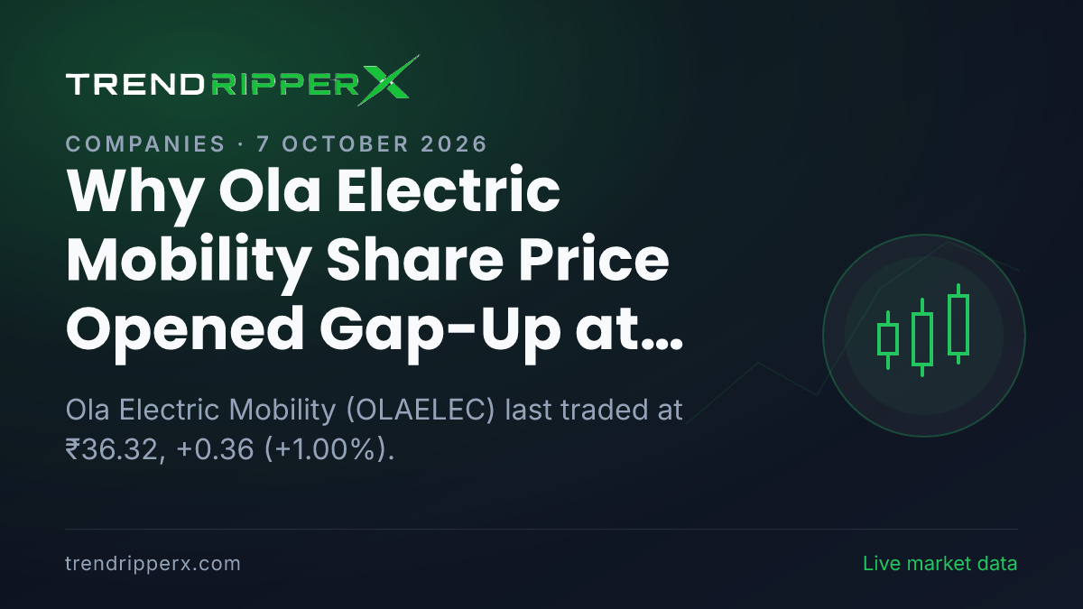Why Ola Electric Mobility Share Price Opened Gap-Up at ₹36.35 After Today's Close: the Fundraise Trigger, Explained