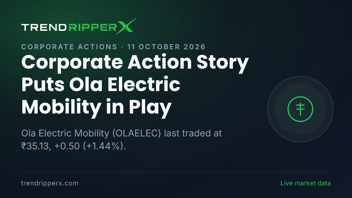 Corporate Action Story Puts Ola Electric Mobility in Play: Share Price Opened Gap-Up at ₹35.30, and Here Is the Arithmetic