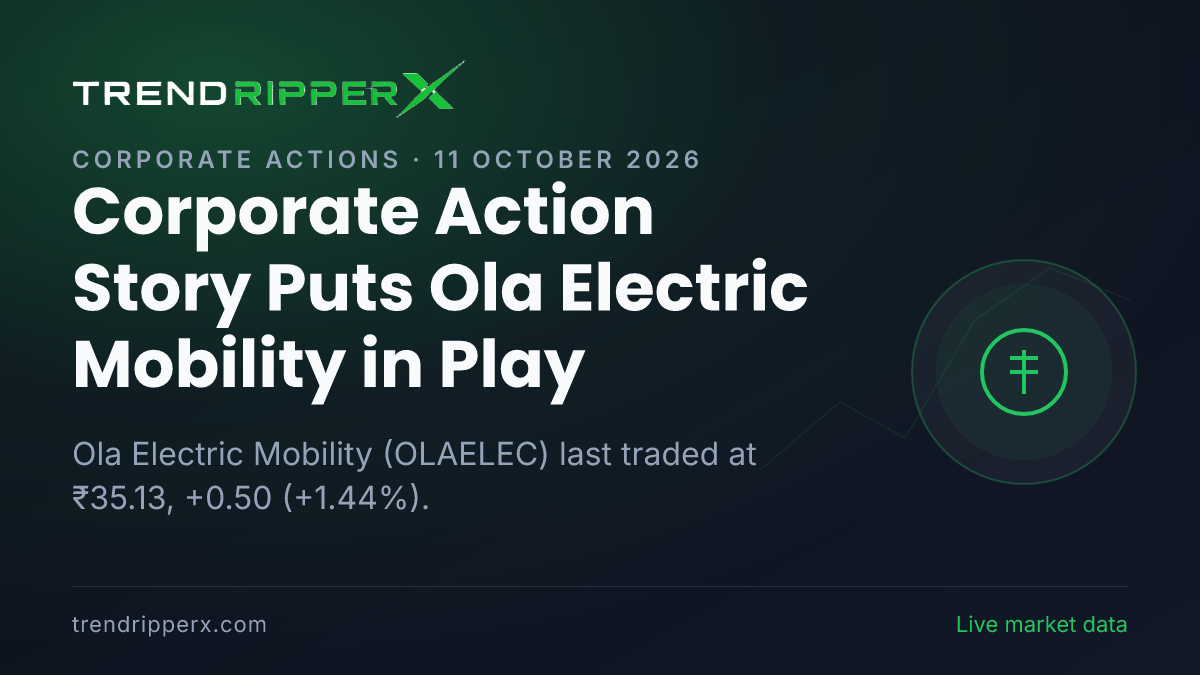 Corporate Action Story Puts Ola Electric Mobility in Play: Share Price Opened Gap-Up at ₹35.30, and Here Is the Arithmetic