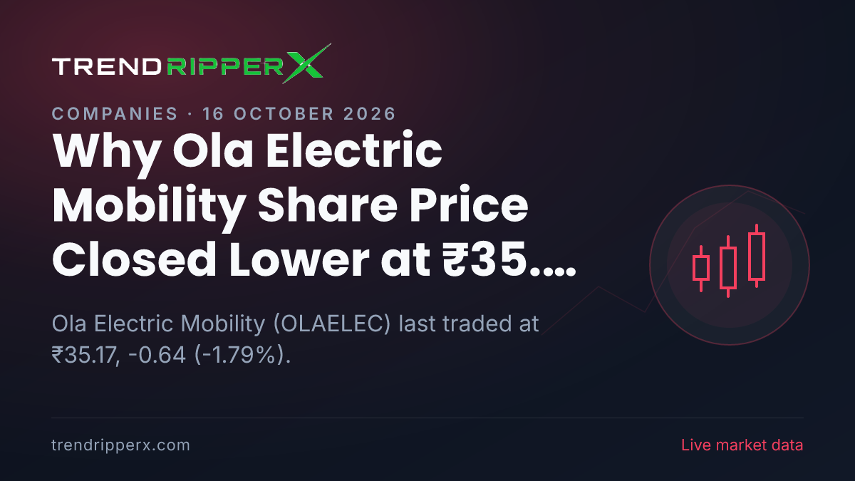 Why Ola Electric Mobility Share Price Closed Lower at ₹35.17 In Thursday's Session: the Fundraise Trigger, Explained