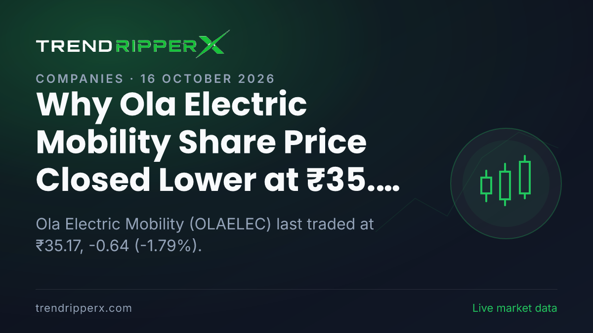 Why Ola Electric Mobility Share Price Closed Lower at ₹35.17 In Thursday's Session: the Fundraise Trigger, Explained