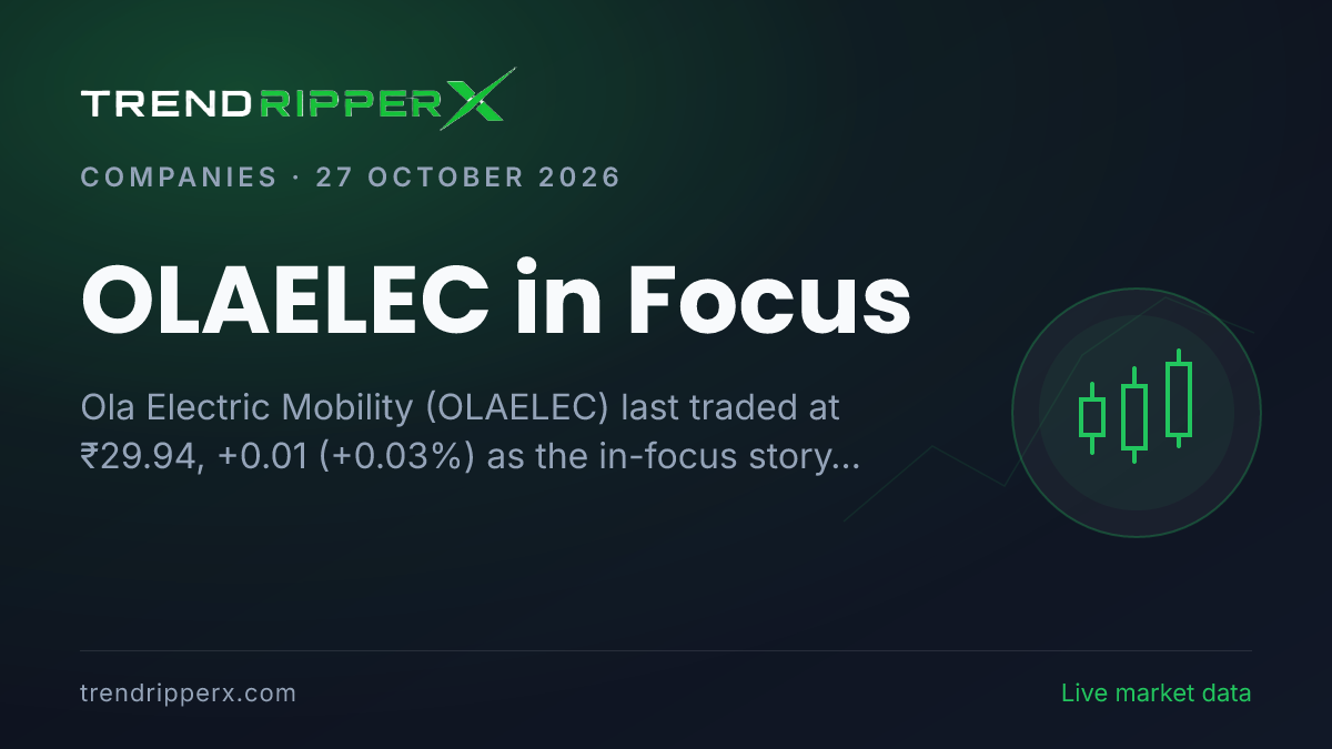 OLAELEC in Focus: Ola Electric Mobility Share Price Traded Flat at ₹29.94 in the News Today