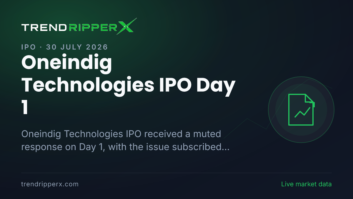 Oneindig Technologies IPO Day 1: Issue Subscribed 15%; Check GMP, Subscription Status & Key Details