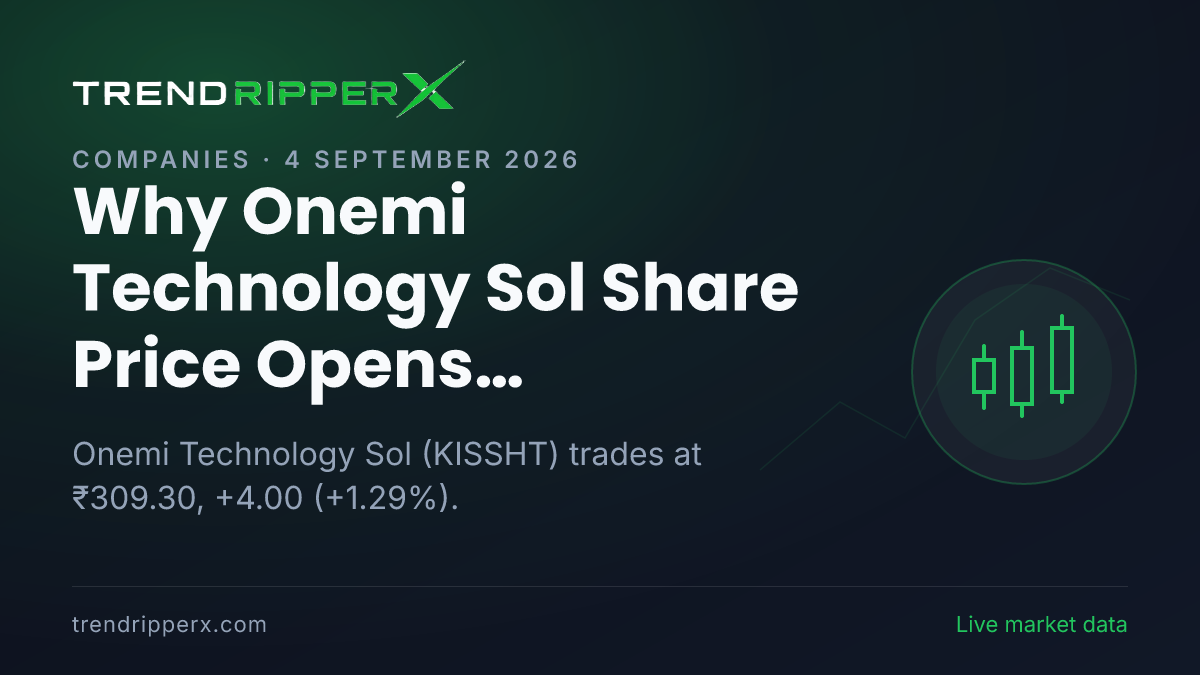 Why Onemi Technology Sol Share Price Opens Gap-Down at ₹305.45 Today: the Brokerage Call Trigger, Explained