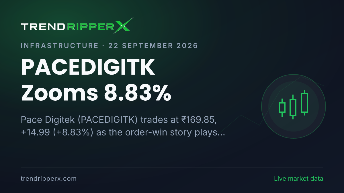 PACEDIGITK Zooms 8.83%: Inside the Order Win Story Moving Pace Digitek Shares