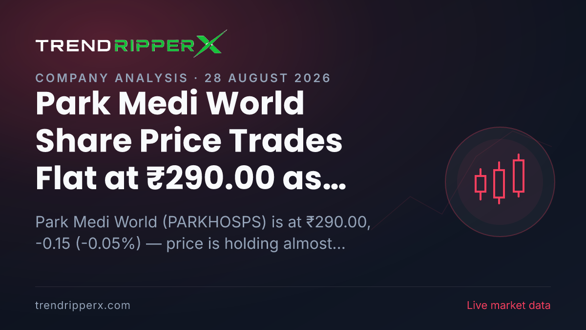 Park Medi World Share Price Trades Flat at ₹290.00 as Newsflow Builds Around the Stock