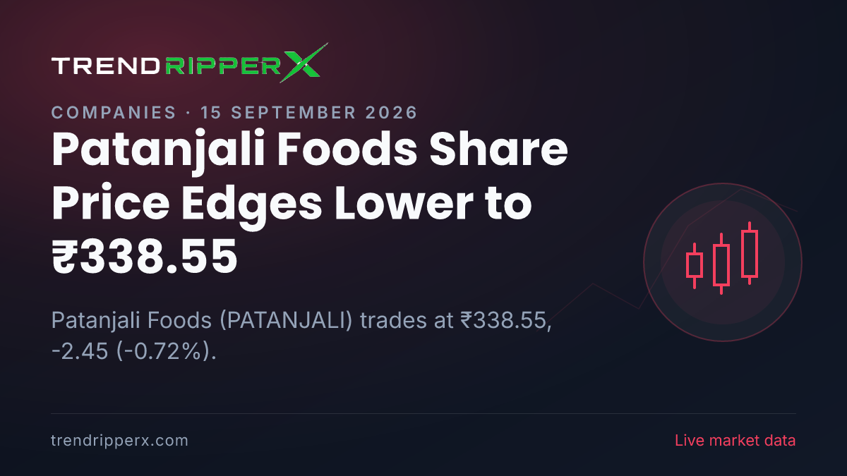 Patanjali Foods Share Price Edges Lower to ₹338.55: What Is Driving PATANJALI Today, and the Levels That Matter