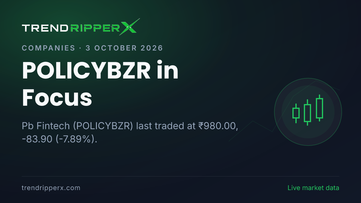 POLICYBZR in Focus: Pb Fintech Share Price Crashed 7.89% on Rising Newsflow