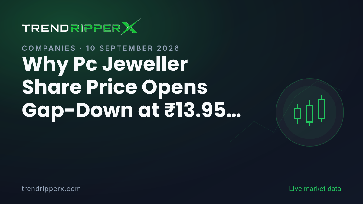 Why Pc Jeweller Share Price Opens Gap-Down at ₹13.95 Today: the Momentum Trigger, Explained