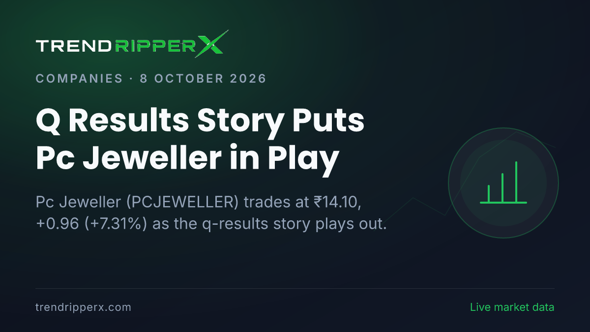 Q Results Story Puts Pc Jeweller in Play: Share Price Zooms 7.31%, and Here Is the Arithmetic