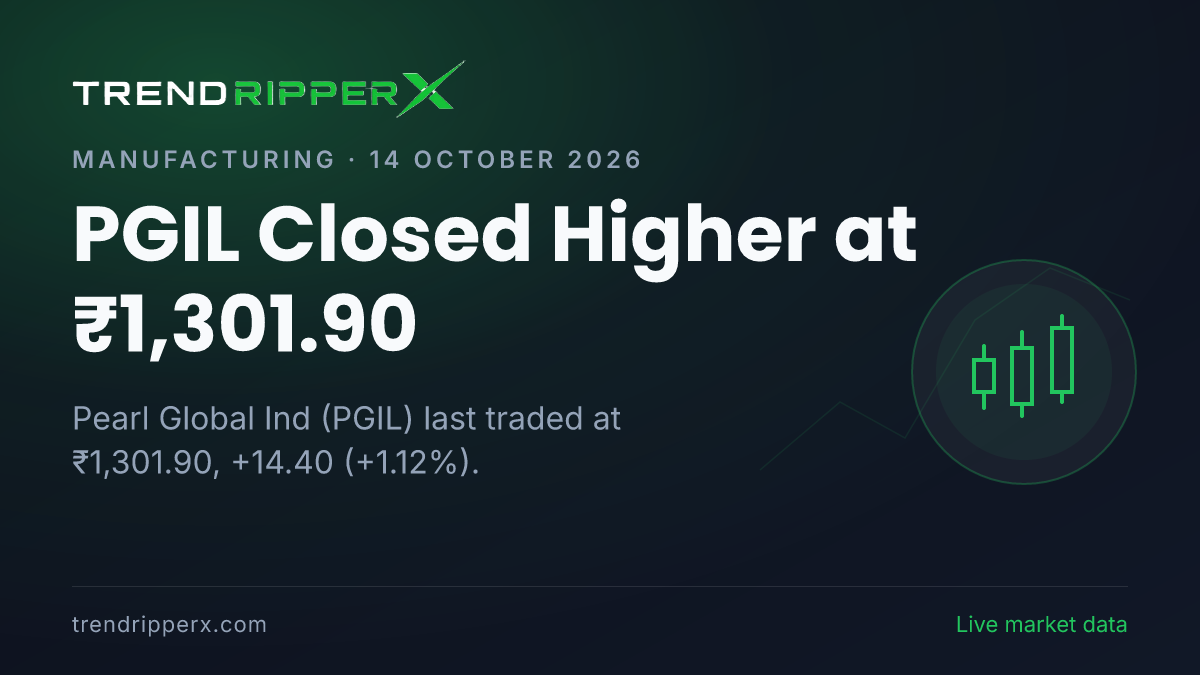 PGIL Closed Higher at ₹1,301.90: Inside the Brokerage Call Story Moving Pearl Global Ind Shares