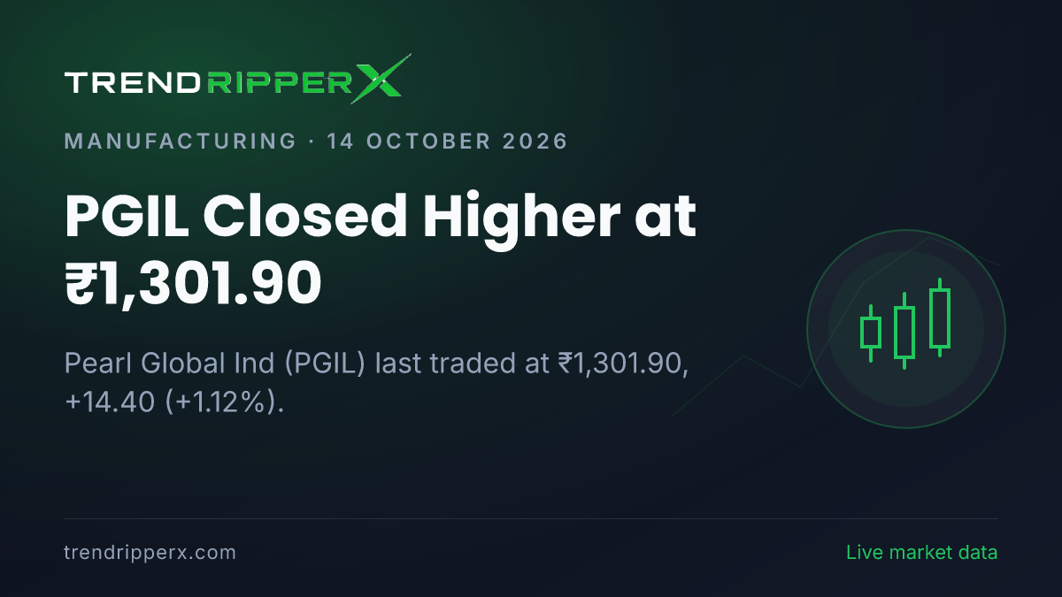 PGIL Closed Higher at ₹1,301.90: Inside the Brokerage Call Story Moving Pearl Global Ind Shares