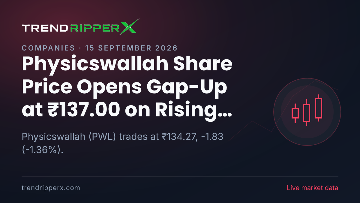 PWL in Focus: Physicswallah Share Price Opens Gap-Up at ₹137.00 on Rising Newsflow