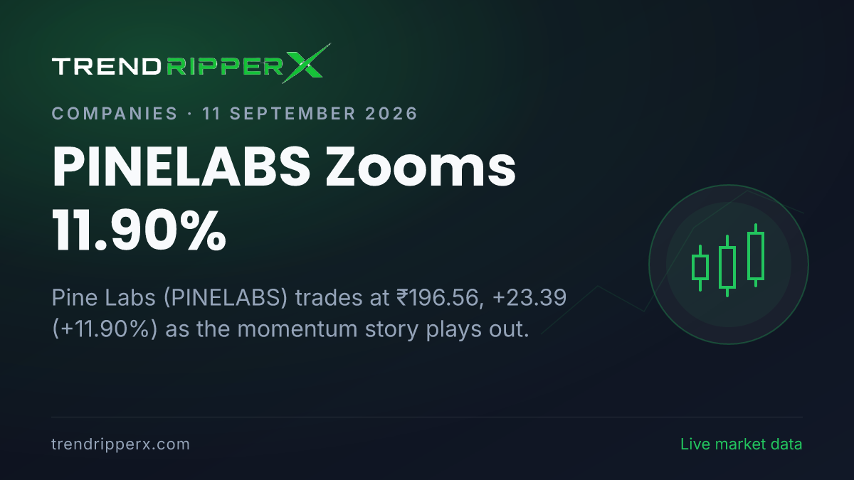 PINELABS Zooms 11.90%: Inside the Momentum Story Moving Pine Labs Shares