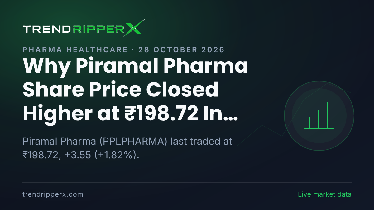 Why Piramal Pharma Share Price Closed Higher at ₹198.72 In Tuesday's Session: the Quarterly Results Trigger, Explained