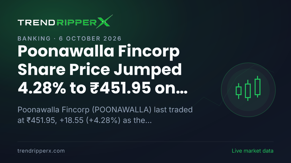Poonawalla Fincorp Share Price Jumped 4.28% to ₹451.95 on Brokerage Call News — What It Means for Investors